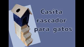 Casita rascador para gatos