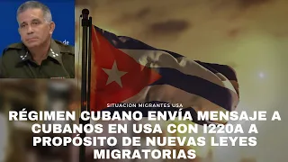 Régimen cubano envía mensaje a cubanos en USA con I220A a propósito de nuevas leyes migratorias