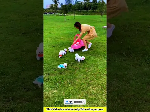 Cute puppy 🥰 and Baby funny🤣 Part 96~mini wood toy-wood working art skill /wood/handcraft /#shorts