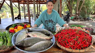 How to cook fish crispy with chili recipe in my countryside recipe - Amazing cooking
