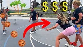 CHALLENGING STRANGERS at VENICE BEACH for MONEY!!