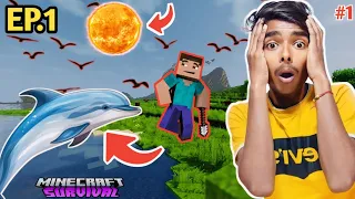Minecraft New survival series 2024 || Minecraft 2024 episode 1 || Minecraft 2024 का पहला दिन 👍