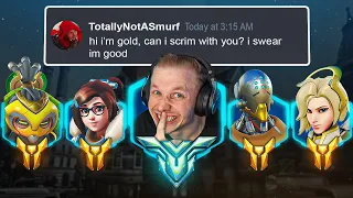I Secretly SMURFED a GOLD Scrim in Overwatch 2...