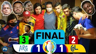 Argentina 1 Colombia 1 (3 - 2 Penales) 🔥 Copa América 2021 😱 Reacciones Amigos🔥 El Club de la Ironía