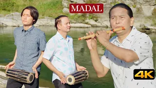 Madal | Basuri Ko Dhun | Madal Ko Taal | Bansuri | Bamboo Flute Music | Instrumental Flute Music 4K