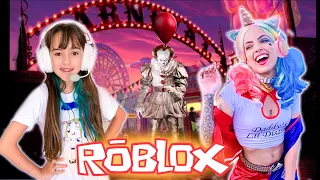 BELINHA E ARLEQUINA ENTRARAM NO PARQUE DO IT A COISA NO ROBLOX