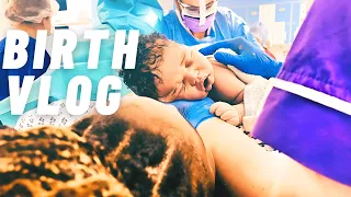 FIRST BABY EMOTIONAL LABOR & DELIVERY VLOG | 55hrs | 11cm Fibroid | Raw Footage