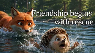 The turtle saved a drowning hedgehog, later hedgehog repaid him#ChengyuMovies #moralstory #storytime