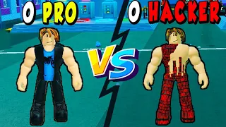 O PRO DESAFIOU H4CKER NO STRONGMAN SIMULATOR E OLHA OQUE ACONTECEU - ROBLOX