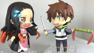 竹を奪われる禰豆子？ ねんどろいど 鬼滅の刃 禰豆子フィギュア【コマ撮り】【アニメーション】#304