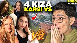 4 KIZA KARŞI VS ATTIM! KIZLAR ÇILDIRDI - PUBG MOBİLE