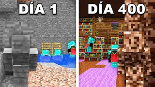 SOBREVIVÍ 400 DÍAS dentro de una BASE SECRETA de MINECRAFT