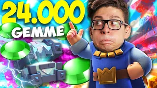 24.000 GEMME PER POTENZIARE LE CARTE CONTRO CICCIO SU CLASH ROYALE !!