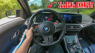 LOUDEST STRAIGHT PIPED BMW G80 M3 POV DRIVE!