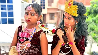 मुझे कृष्णा इसे राधा बना दो ।। हमारी wish तो पूरी हो गई 🥰 #radhakrishna #radhey #avanishkumarverma 