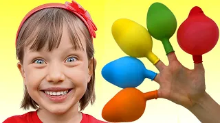 Canción de los globos de la familia Daddy Finger Daddy Finger Family balloons song by Alex y Nastya