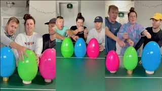 GIANT SURPRISE EGGS CHALLENGE win prize with friends