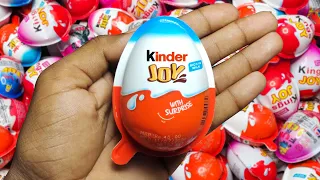 New 100 Yummy Kinder Surprise Egg Toys Opening - A Lot Of Kinder Joy Chocolate ASMR