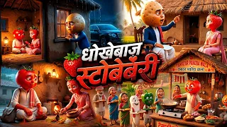 Garib tamatar ko stoberi ne diya dhokha || story of poor tomato and stoberi #storytelling 
