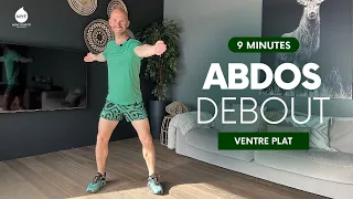 9 min ABDOS DEBOUT pour un ventre plat 🔥 Alexandre Mallier - Move Your Fit