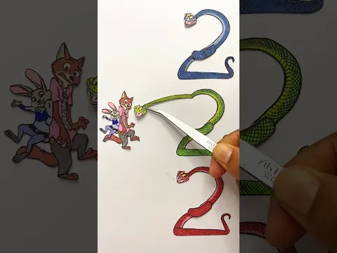 Zootopia 2 different colors Gray De snakes with Judy Hoppes & Nick Wild#zootopia2 #art #Shorts