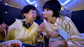 祖母(79)の人生初ビジネスクラスが幸せ過ぎた…【ラスベガス#1】