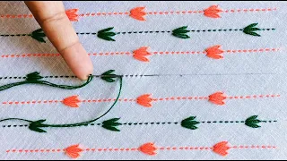 নকশী কাঁথা সেলাই !! Hand Embroidery Bangladeshi Traditional Nokshi Kantha Stitch Tutorial #235