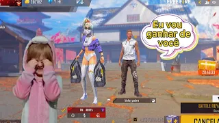 CHAMEI MEU IRMÃO PRO X1 E ELE CHOROU 😂😬 #freefire #memeff