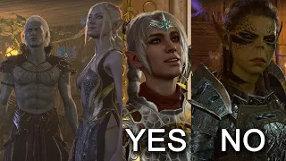 Baldur's Gate 3: All Drow Twins Foursome & Fivesome Companion Reactions [Custom Male]