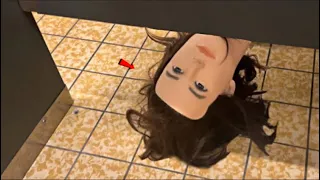 LOOKING UNDER BATHROOM STALLS PRANK!