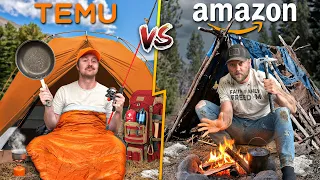 Temu vs. Amazon - $150 Overnight Survival Challenge!