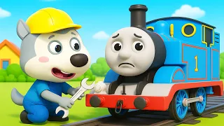 Wolfoo Fix Broken Little Thomas Train l  SHARING IS CARING l Kids Songs & Nursery Rhymes