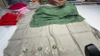 Karva Chauth pr ￼ organza K suit order kre👉9026700008