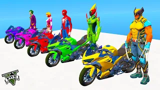 الرجل العنكبوت والأبطال الخارقين - باركور الرجل العنكبوت | SPIDERMAN & SUPERHERO Bikes Challenge