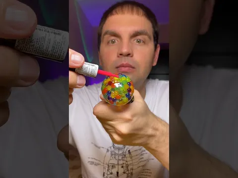 They Leaked! 😱 What happens when you paint anti-stress with orbeez with varnish 🤩 #viralvideo #funny