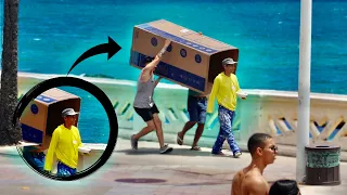 PEGADINHA DA CAIXA - FAROL DA BARRA SALVADOR ( BIG BOX PRANK )