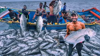 Unbelievable Monster Fishing‼️ Tons of Trevally in One Catch 🤯 | Deep Sea Fishing