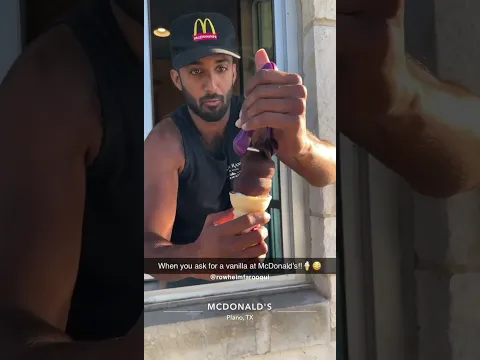 WHEN YOU ASK FOR VANILLA AT MCDONALDS!!🍫🍦😳#shorts