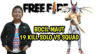Bocil Kematian 19 Kill Solo Vs Squad - ByanXP #freefire
