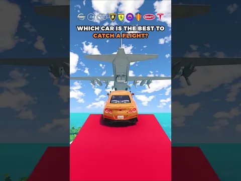 Cars Catching Flight Challenge ✈️ | BeamNG.drive #shorts