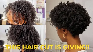 MY FIRST SALON WASH AND GO AND CURLY CUT ON MY 4C HAIR (NO OILS/BUTTERS)