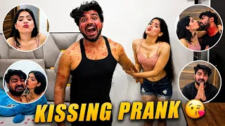 Romantic Prank On Husband 😘 | Ablaksh Pandey Vlogs | Girlfriend Kiss Prank On Boyfriend | Love Prank