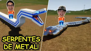 BATALHA DE SERPENTES ROBÓTICAS NO MUNDO DE BLOCOS DE LEGO!!! (BRICK RIGS)