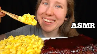 ASMR RIBS & MAC & CHEESE MUKBANG (No Talking) EATING SOUNDS