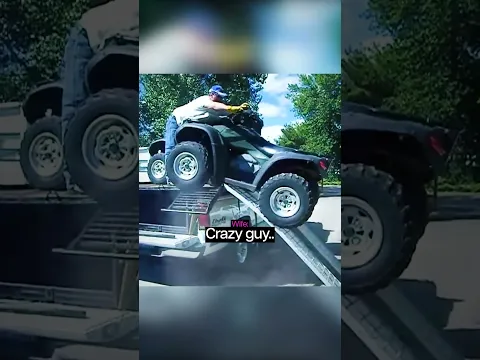 Wife Helps Man Load His ATV