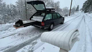 CAMPING sous la NEIGE en VOITURE avec seulement une couverture chauffante (pas de chauffage).