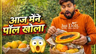 पपीता का पाल खुल गया 😱🫒 #viralvideo #dailyvlog #villagelife @Babaganjwalibhauji 