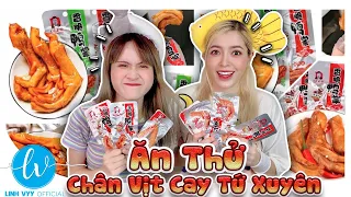Ăn Thử Chân Vịt, Cánh Vịt Cay Tứ Xuyên Siêu Hot Trên Tik Tok I Linh Vyy Official