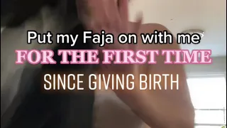  Putting my wrap on for the FIRST TIME after giving birth… watch what happens 🥺