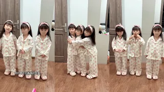 家有三千金🥰猜猜宝贝们在说什么？#家有萌娃 #三胞胎vlog #爸爸帶娃記 #lovelybaby #lovelygirl